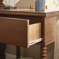 Traditional Vivienne Easy Assembly Solid Wood Nightstand
