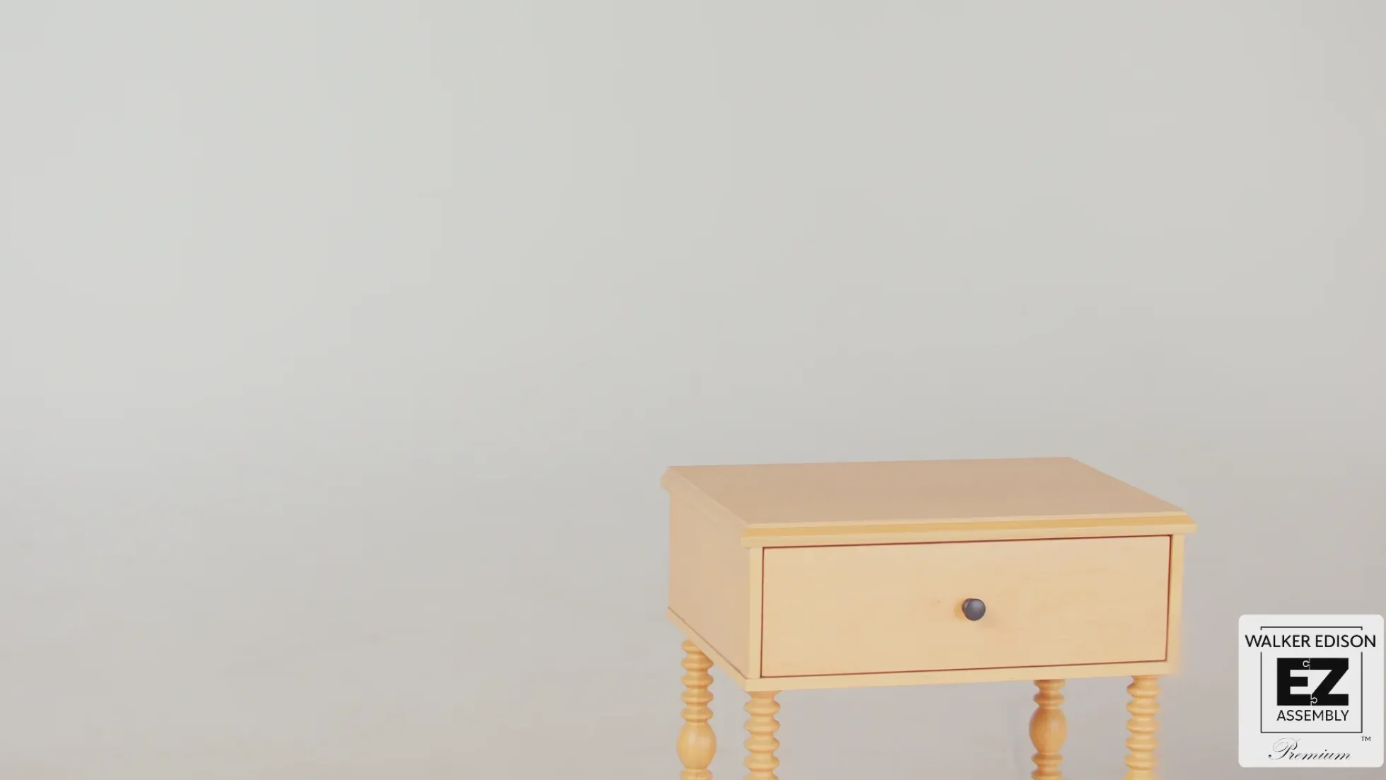 Traditional Vivienne Easy Assembly Solid Wood Nightstand