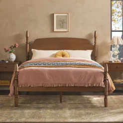 Traditional Vivienne Easy Assembly Solid Wood Bed