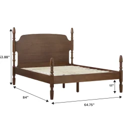 Traditional Vivienne Easy Assembly Solid Wood Bed