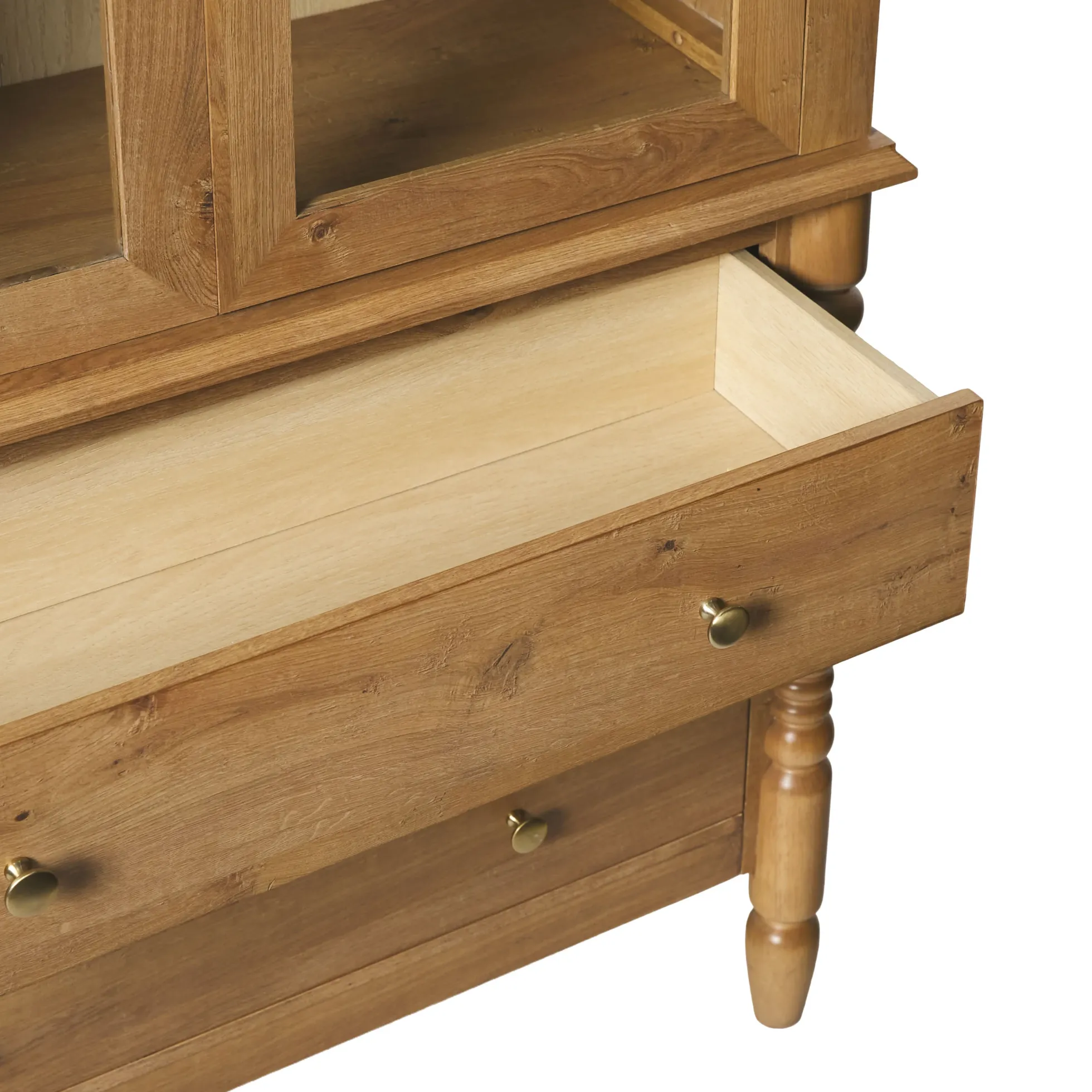 Traditional Vivienne Easy Assembly Bookcase Cabinet with Drawers