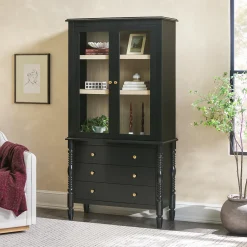 Traditional Vivienne Easy Assembly Bookcase Cabinet with Drawers