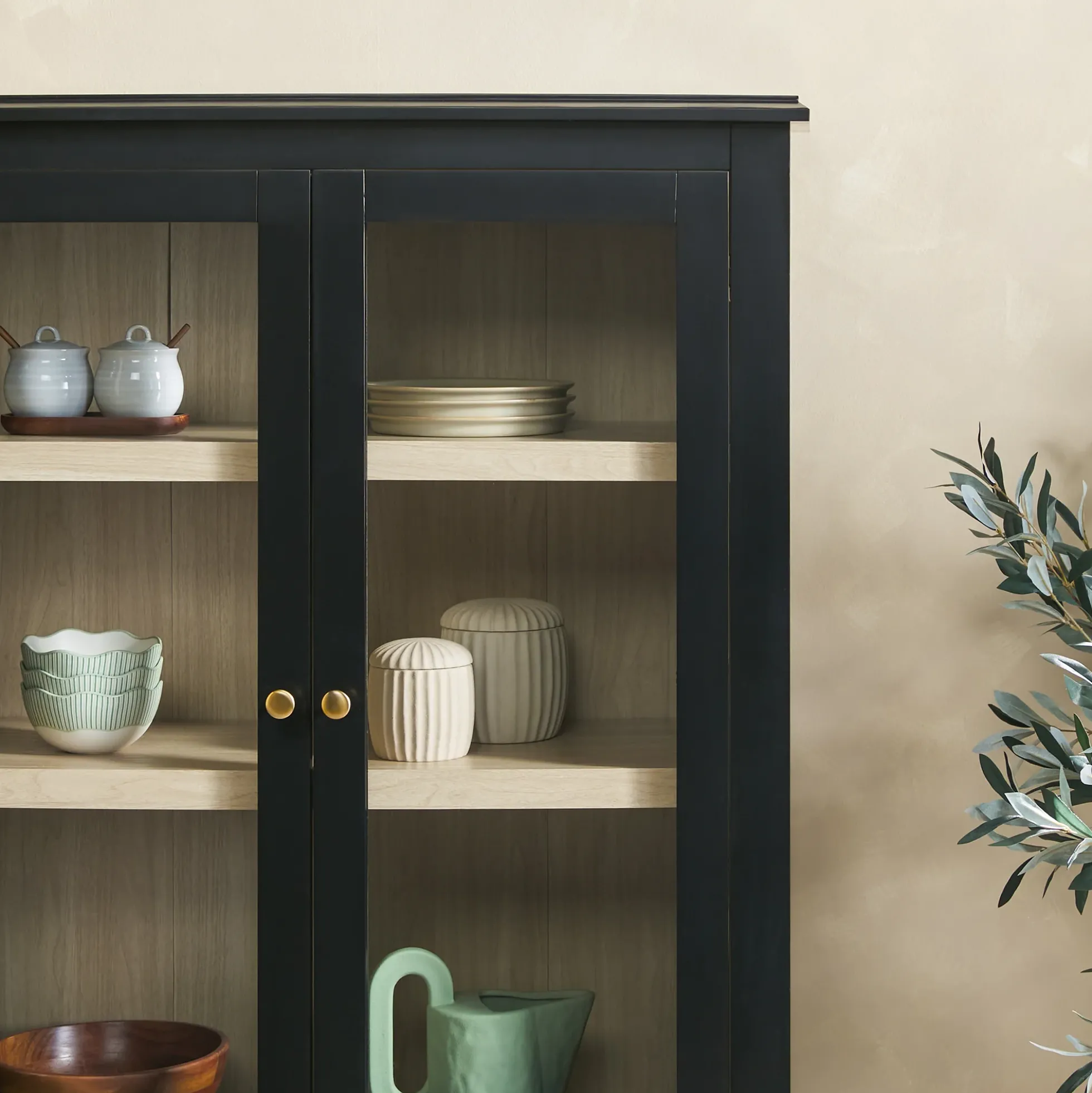Traditional Vivienne Easy Assembly Bookcase Cabinet with Drawers