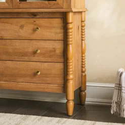Traditional Vivienne Easy Assembly Bookcase Cabinet with Drawers