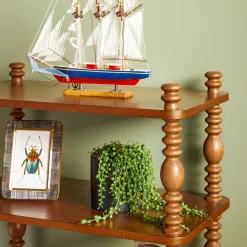 Traditional Vivienne Easy Assembly Solid Wood Short Bookshelf