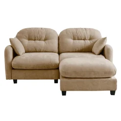 Tufted Chenille Cloud Loveseat Sectional Sofa Couch with Ottoman