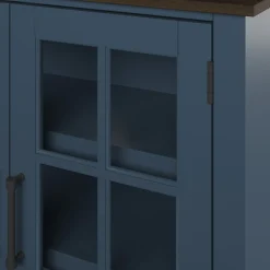 Two‑Tone Traditional Farmhouse Wood Hutch for Kitchen & Dining Storage