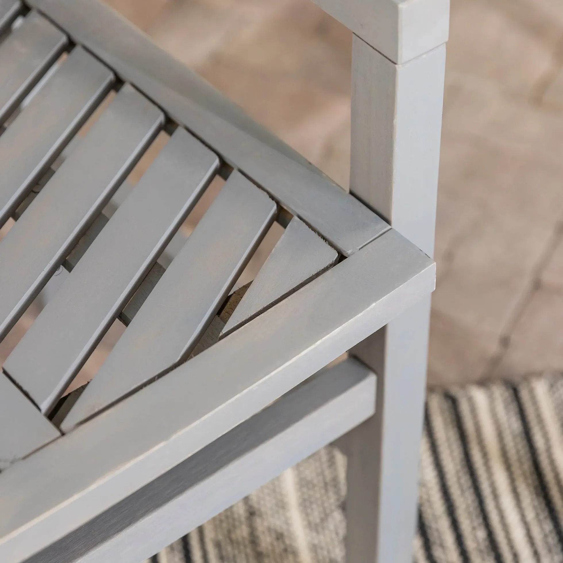 Vincent Patio Wood Chairs, Set of 2