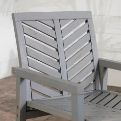 Vincent Patio Wood Chairs, Set of 2