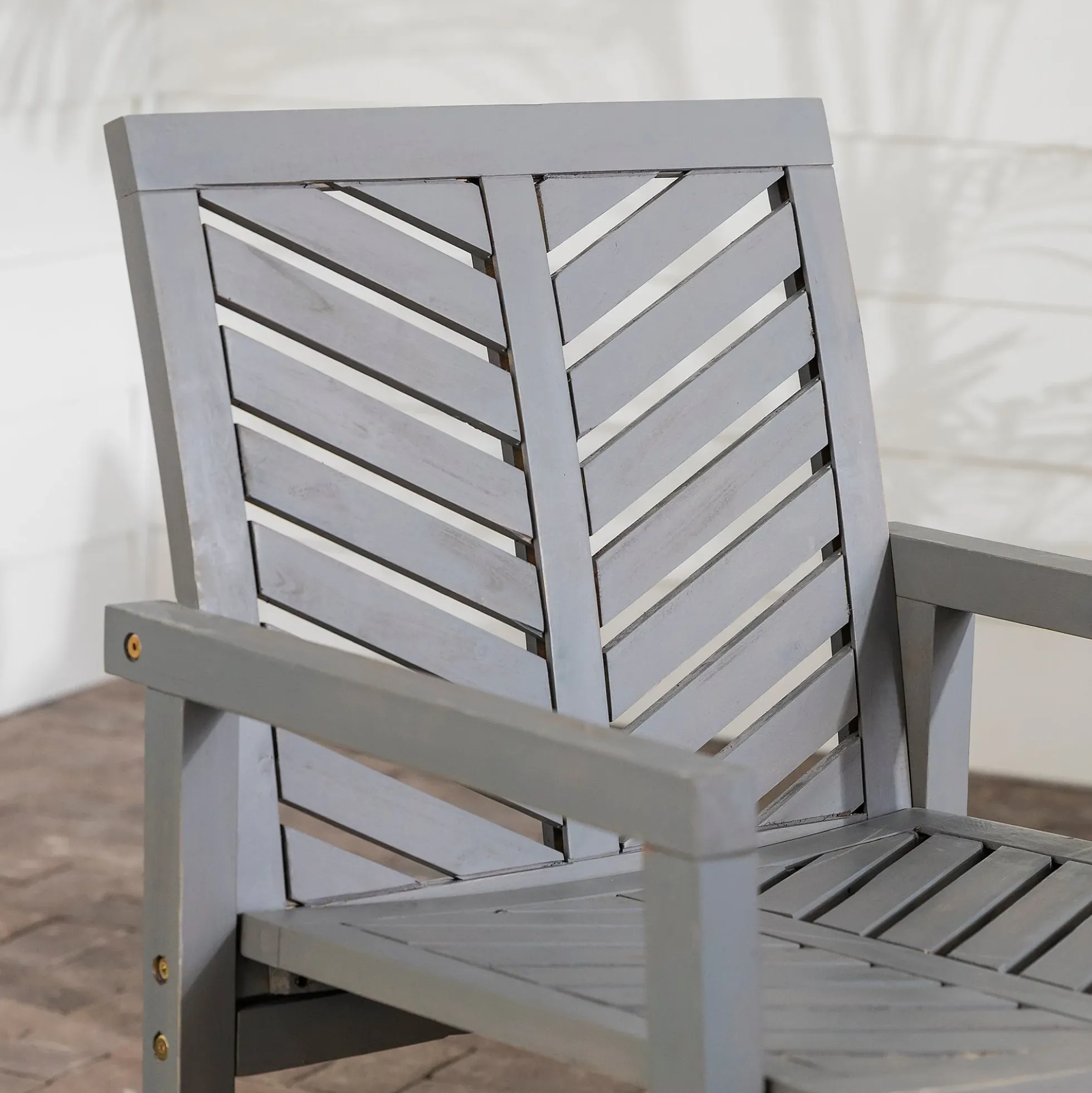 Vincent Patio Wood Chairs, Set of 2
