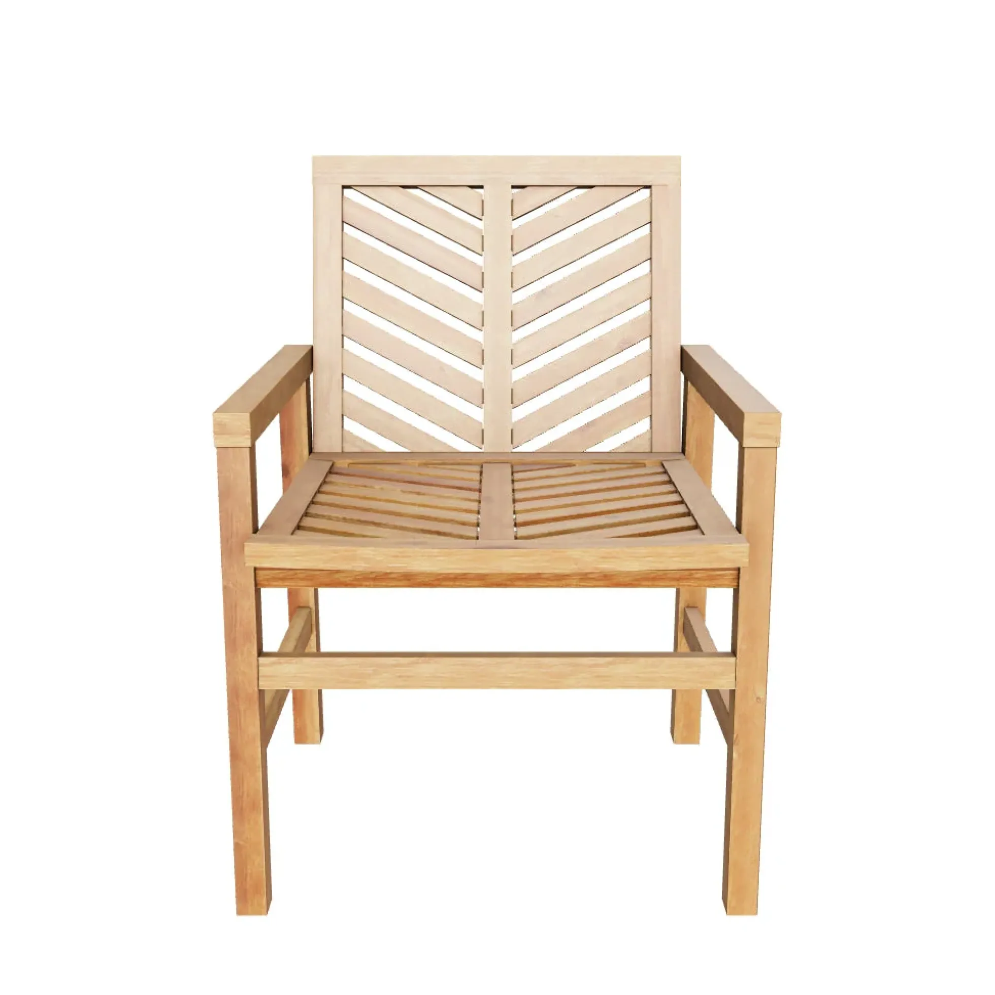 Vincent Patio Wood Chairs, Set of 2