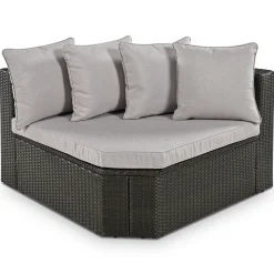 Walker Edison | 7 Piece Outdoor Wicker Modular Sofa Set