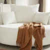 Walker Edison | 360° Swivel Accent Round Sofa Chair with Pillows