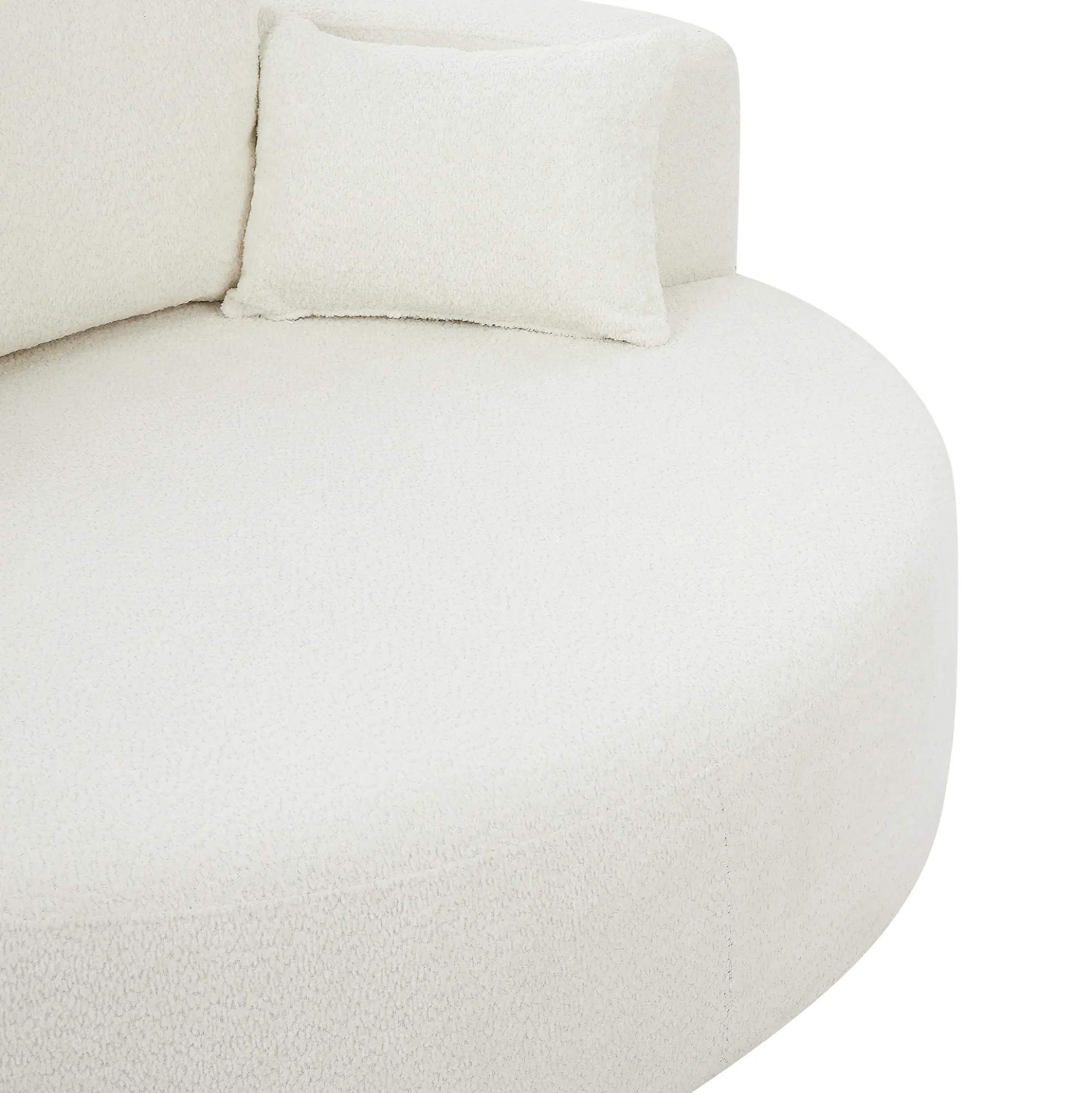 Walker Edison | 360° Swivel Accent Round Sofa Chair with Pillows