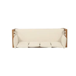 Walker Edison | Acacia Wood Outdoor Extendable Sofa into Daybed