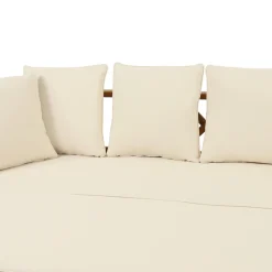 Walker Edison | Acacia Wood Outdoor Extendable Sofa into Daybed