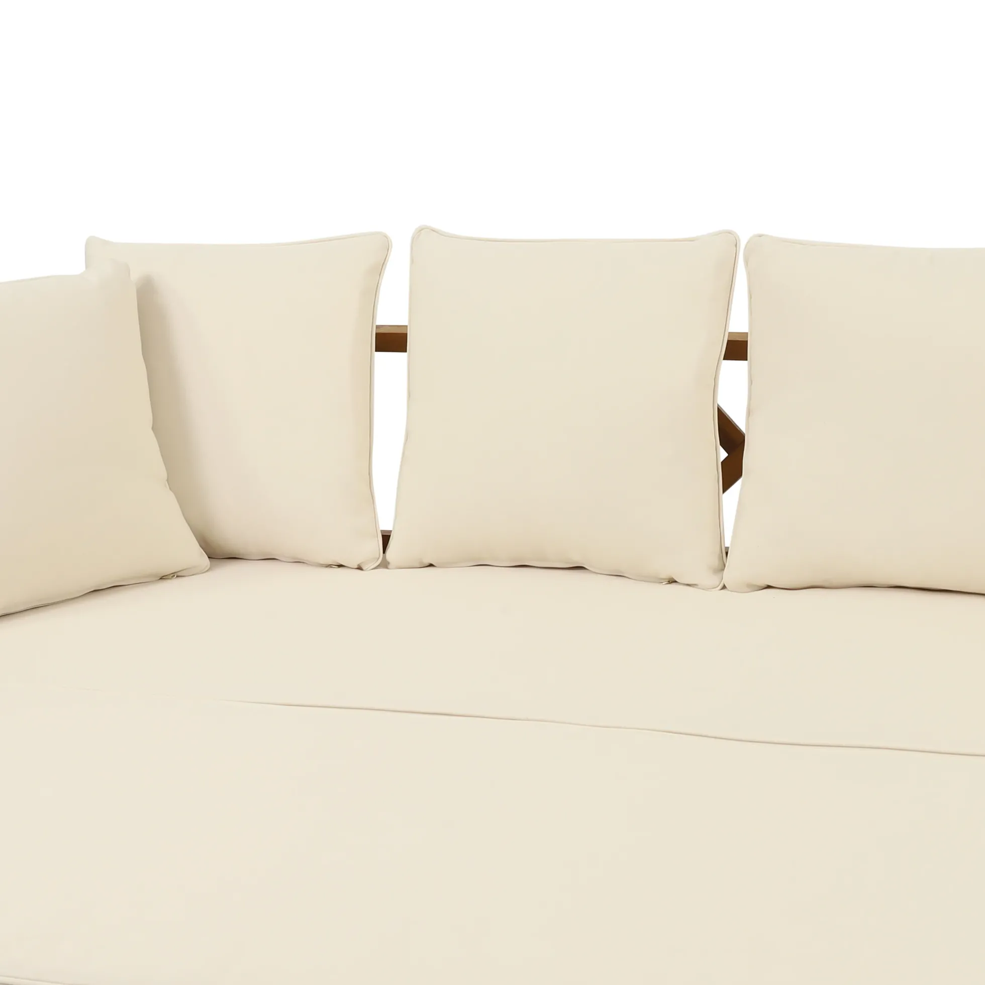 Walker Edison | Acacia Wood Outdoor Extendable Sofa into Daybed