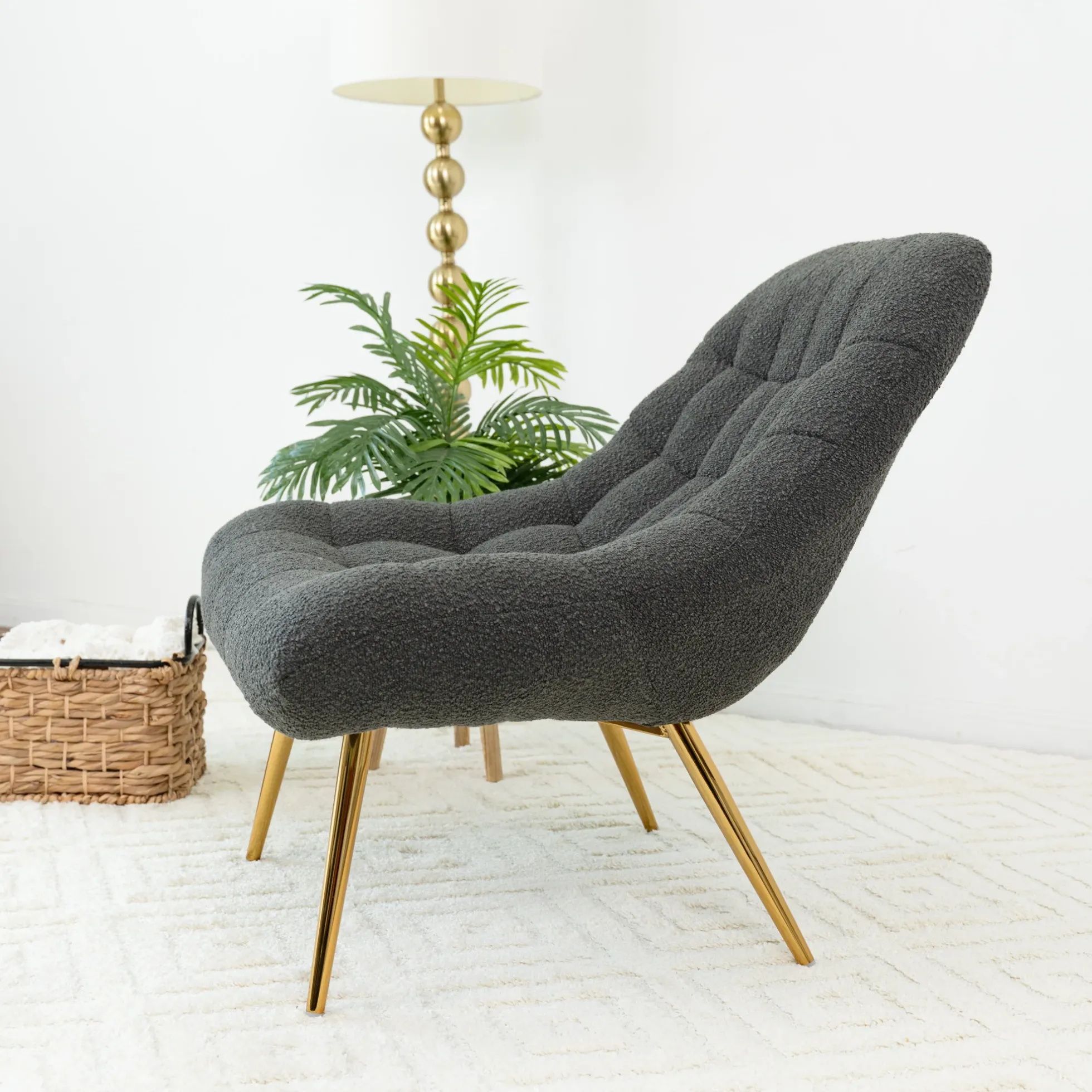 Walker Edison | Aubrey French Boucle Lounge Chair