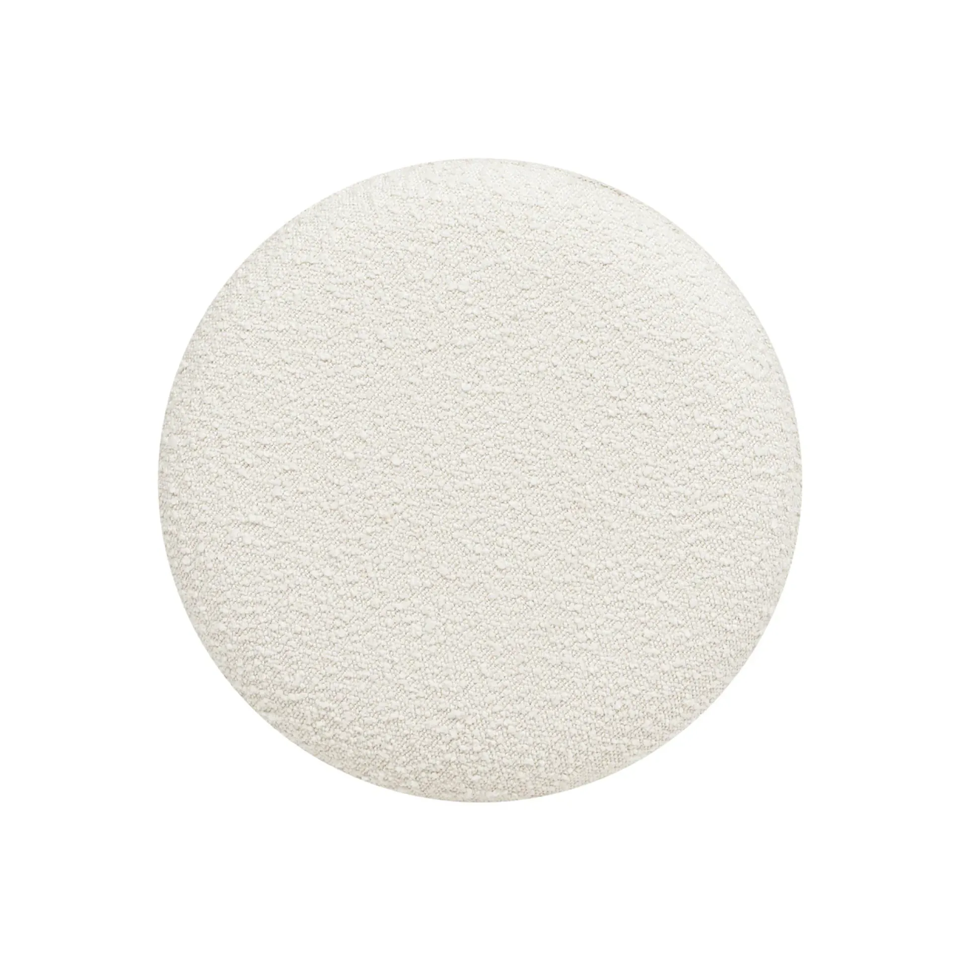 Walker Edison | Bali 18.5' Round Upholstered Ottoman with Natural Wood Base