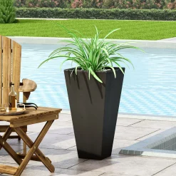 Walker Edison | Black Outdoor Modern Planter