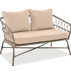 Walker Edison | Boho 4-Piece Outdoor Patio Sofa Set