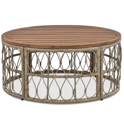 Walker Edison | Boho 4-Piece Outdoor Patio Sofa Set