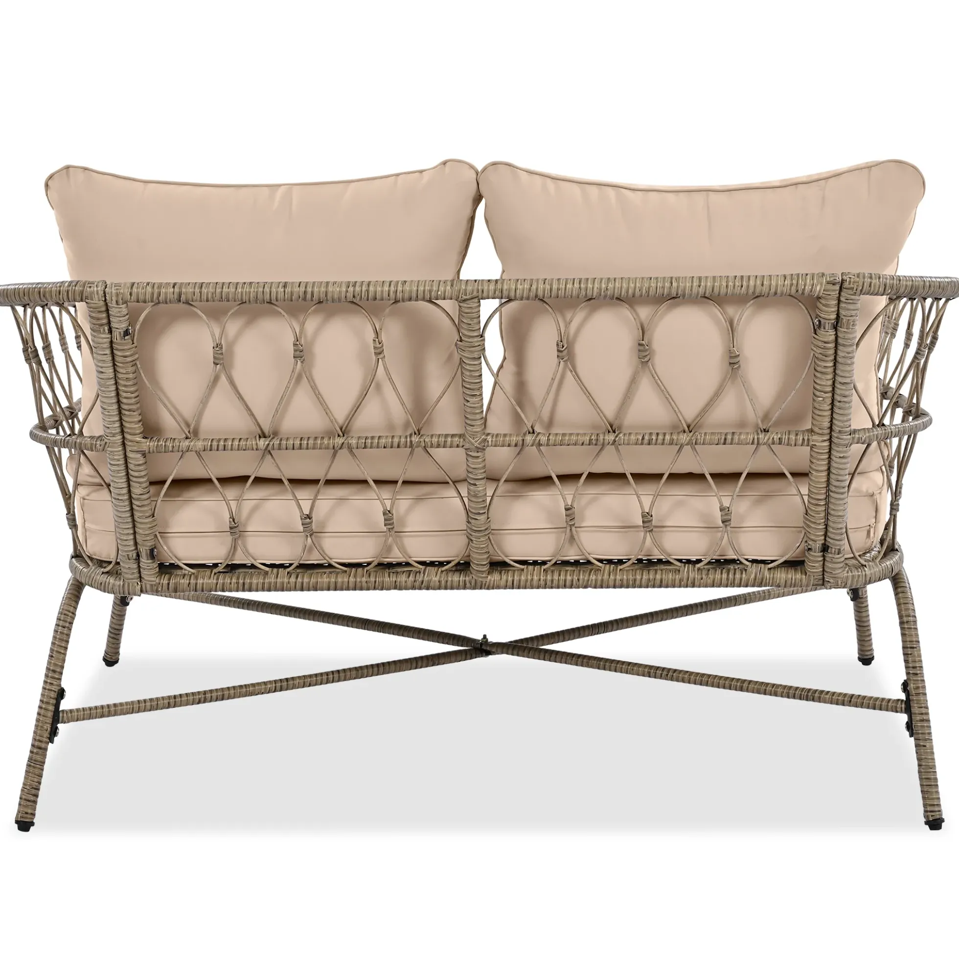 Walker Edison | Boho 4-Piece Outdoor Patio Sofa Set