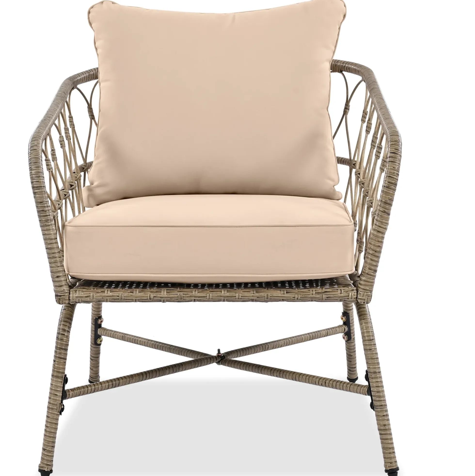 Walker Edison | Boho 4-Piece Outdoor Patio Sofa Set