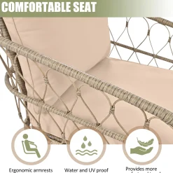 Walker Edison | Boho 4-Piece Outdoor Patio Sofa Set