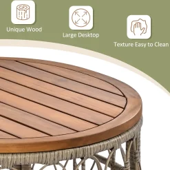 Walker Edison | Boho 4-Piece Outdoor Patio Sofa Set