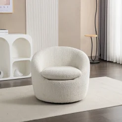 Walker Edison | Boucle Swivel Chair