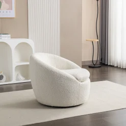Walker Edison | Boucle Swivel Chair