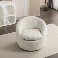 Walker Edison | Boucle Swivel Chair