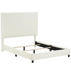 Walker Edison | Boucle Upholstered Platform Bed