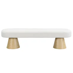 Walker Edison | Boucle Upholstered 64in Bench