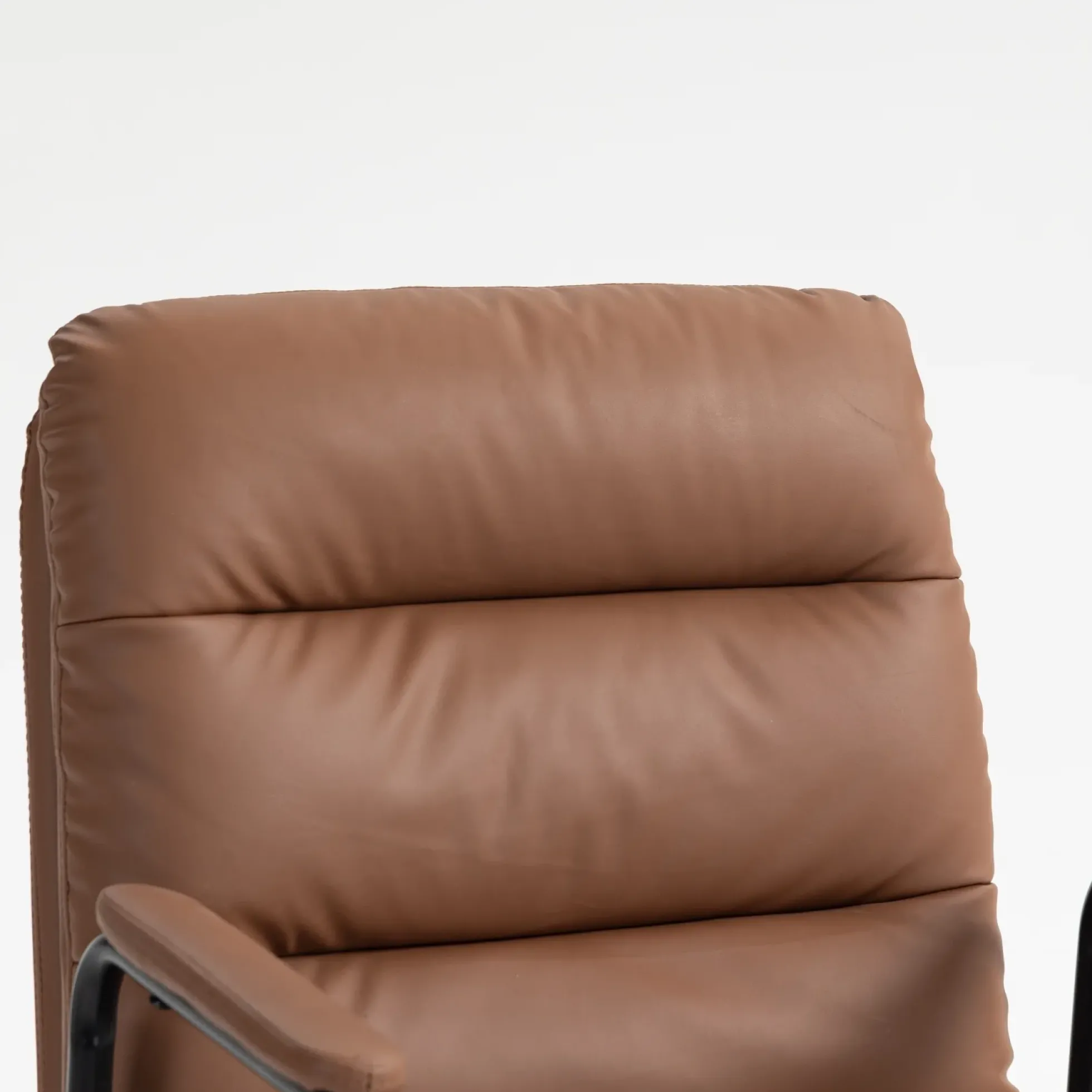 Walker Edison | Brown Ergonomic Faux Leather Desk Rolling Swivel Chair