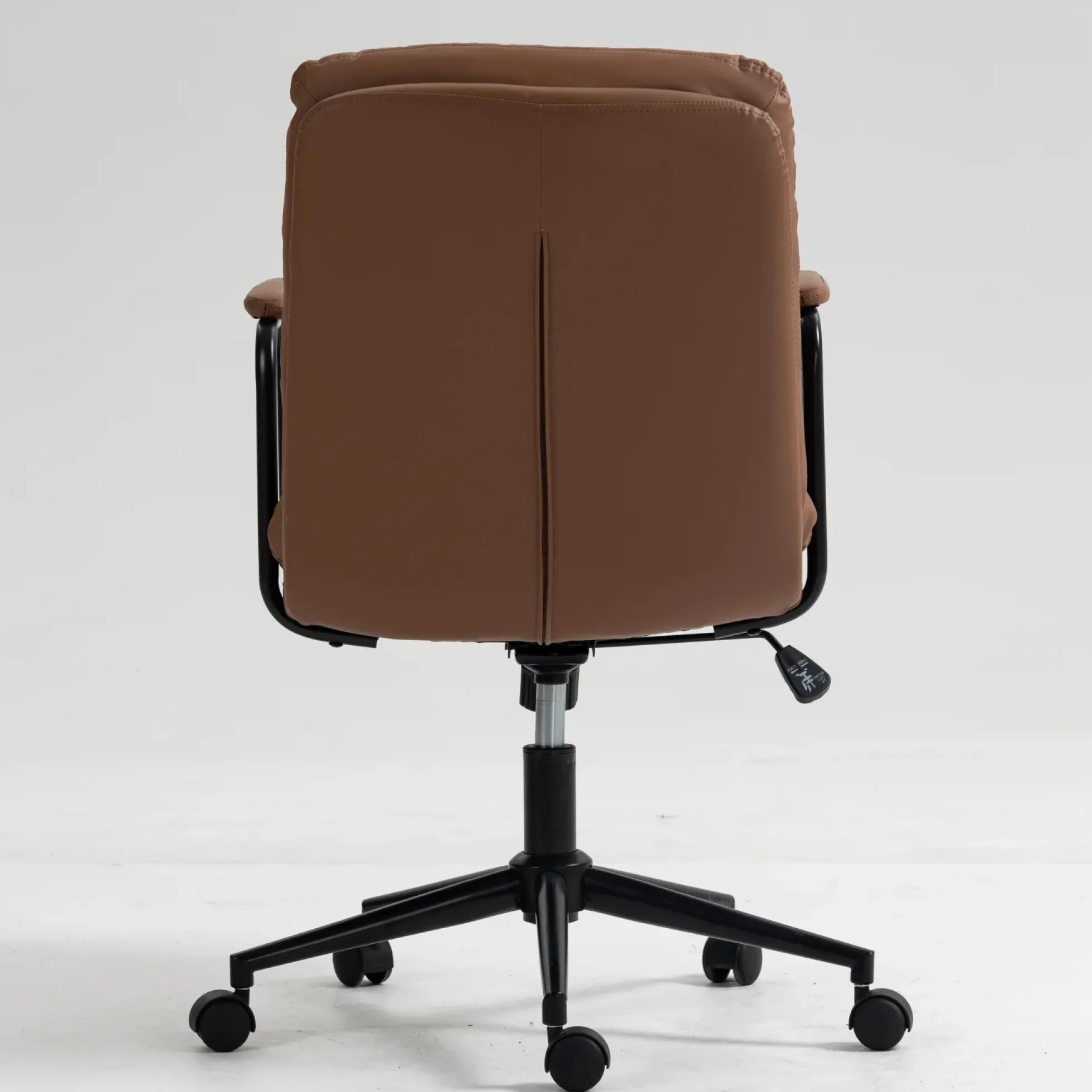 Walker Edison | Brown Ergonomic Faux Leather Desk Rolling Swivel Chair