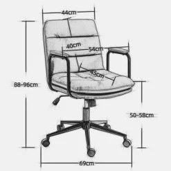 Walker Edison | Brown Ergonomic Faux Leather Desk Rolling Swivel Chair
