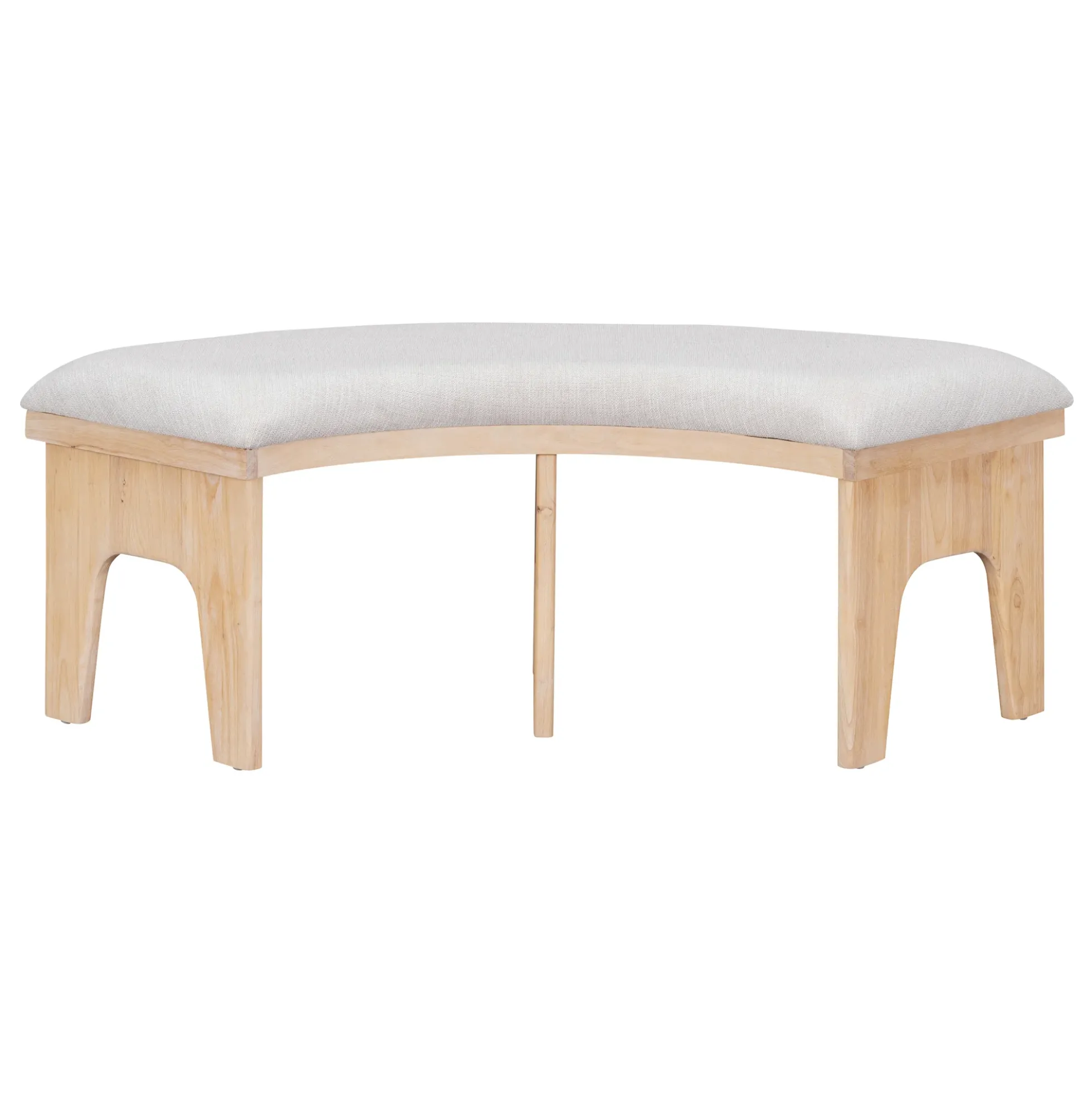 Walker Edison | Charming 5-Piece Rustic Round Dining Set with Chairs and Curved Bench