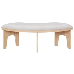 Walker Edison | Charming 5-Piece Rustic Round Dining Set with Chairs and Curved Bench