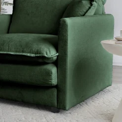 Walker Edison | Chenille Cloud Accent Chair with Ottoman Set