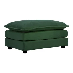 Walker Edison | Chenille Modular Cloud Couch with L-Shaped Sectional and Ottoman