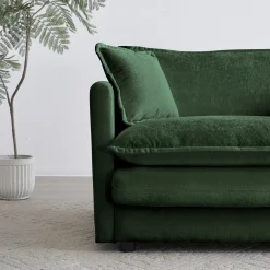 Walker Edison | Chenille Modular Cloud Couch with L-Shaped Sectional and Ottoman