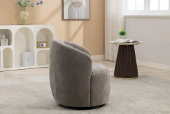 Walker Edison | Chenille Swivel Accent Barrel Chair