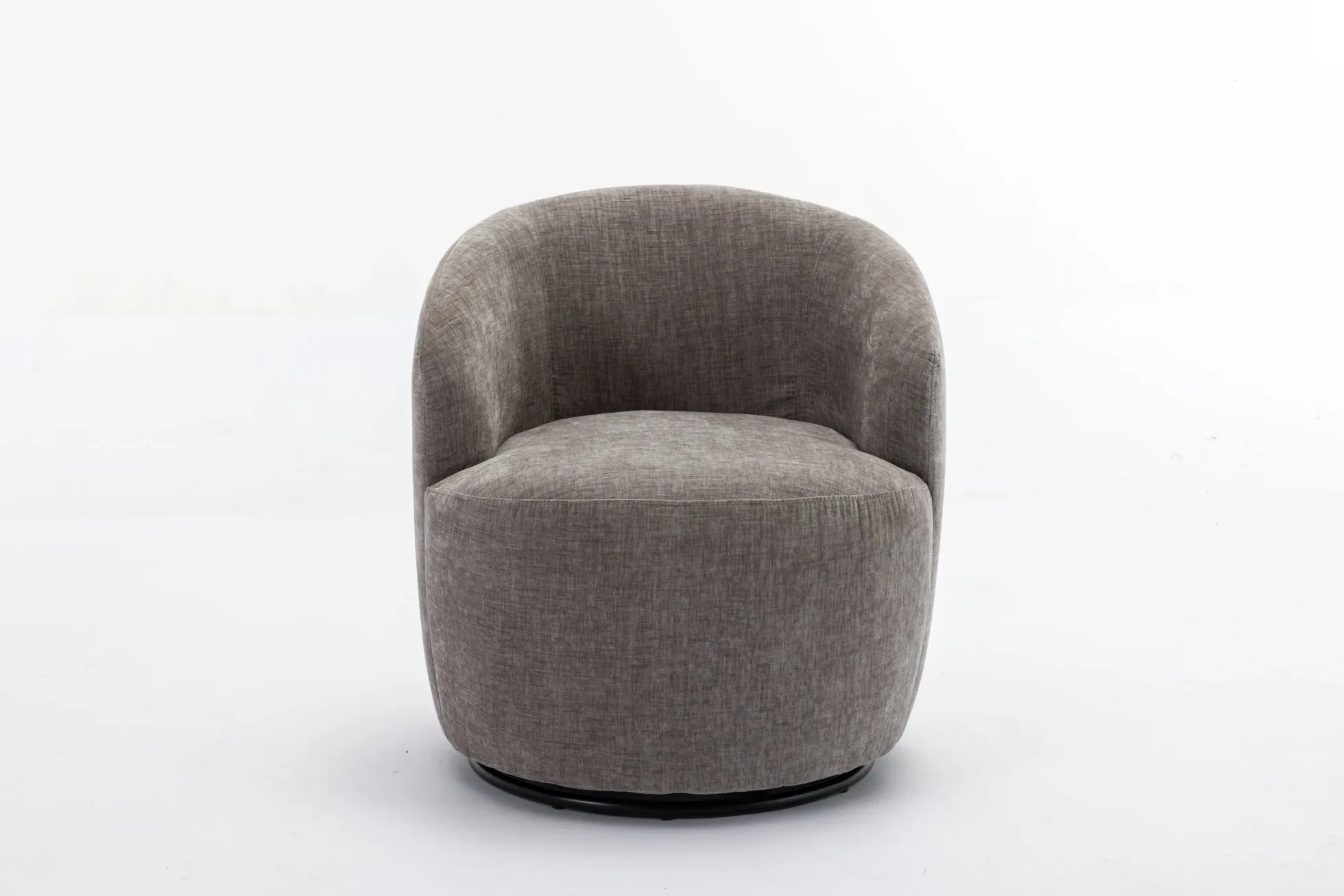 Walker Edison | Chenille Swivel Accent Barrel Chair