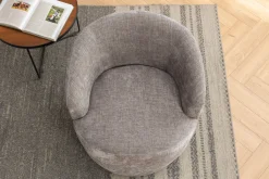 Walker Edison | Chenille Swivel Accent Barrel Chair