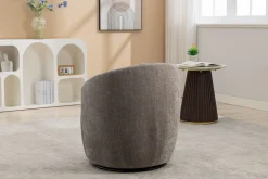 Walker Edison | Chenille Swivel Accent Barrel Chair