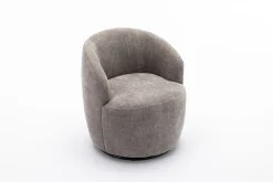Walker Edison | Chenille Swivel Accent Barrel Chair