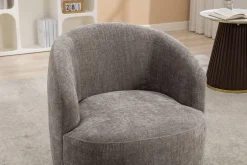 Walker Edison | Chenille Swivel Accent Barrel Chair