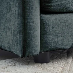 Walker Edison | Chenille Two-Seater Sofa with Ottoman
